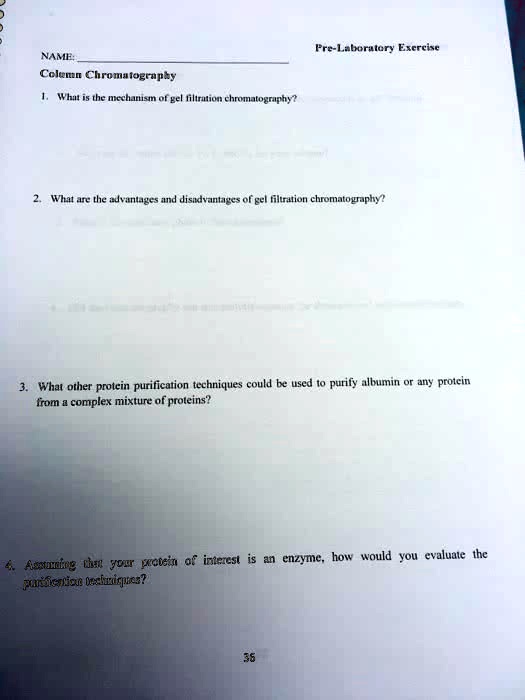 SOLVED ' What is the mechanism of gel filtration chromatography? What