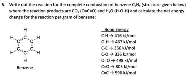 SOLVED: 6. Write out the reaction for the complete combustion of ...