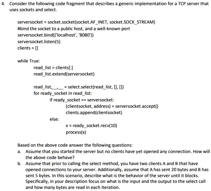 SOLVED: Consider the following code fragment that describes a generic ...