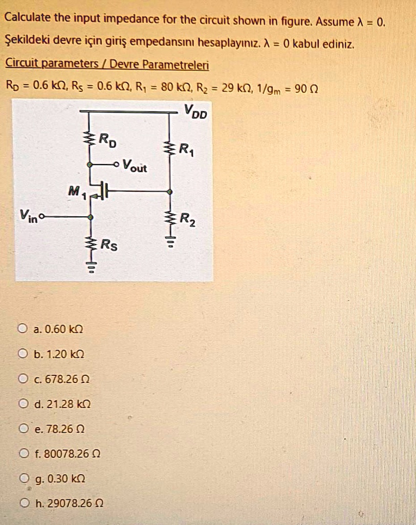 SOLVED: Electronics 1 Please I Have No Time. Calculate The Input ...