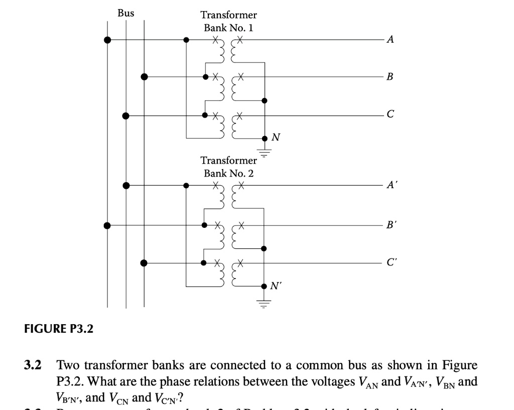 FIGURE P3.2 Bus Transformer Bank No. 1 A Transformer Bank...