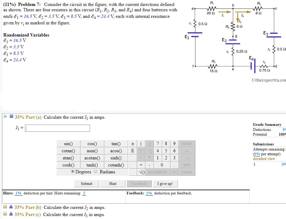 problem 7 consider the circuit in the figure with the current ...