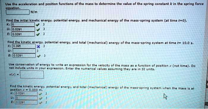 SOLVED:Usa the acceleration and equation: iton functions of the m3se to ...