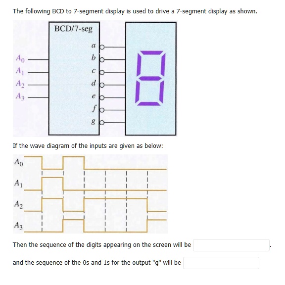 [GET ANSWER] The following BCD to 7-segment display is used to drive a ...