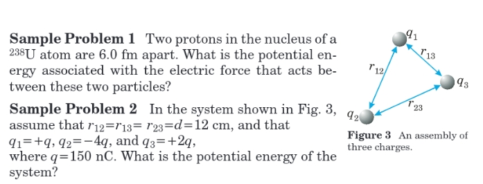 SOLVED Sample Problem 1 Two protons in the nucleus of a 238U