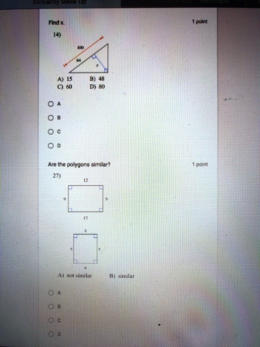 fnd pol is c 60 d 80 are the polygons similar aenot 4atailar 85335