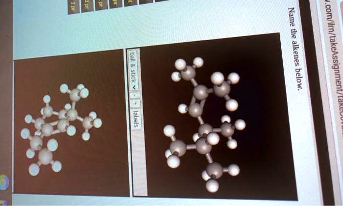 name the alkenes acomilrntakea ssignmen below 09157