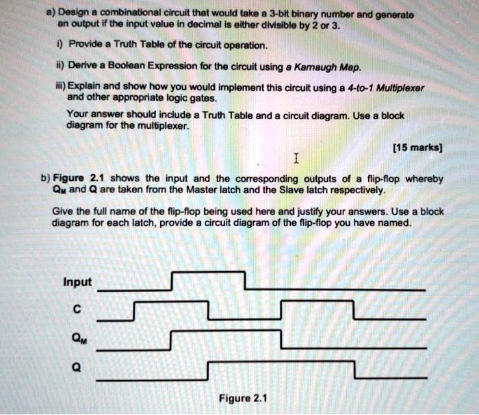 a) Design a combinational circuit that would take a 3-bit binary number ...