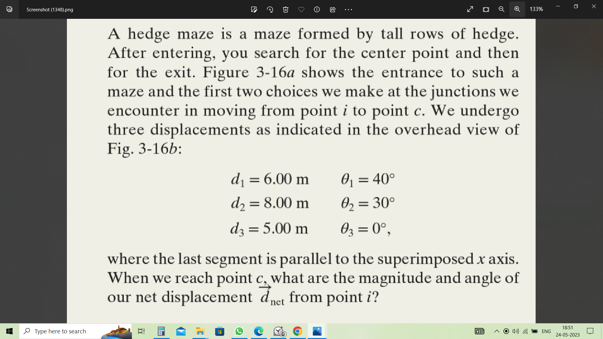 SOLVED: Q Screenshot (1348).png Q? ° ? (i) ⇔… ↗ Θ ⊕ 133 % A hedge maze ...