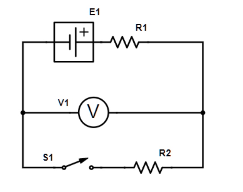 SOLVED In this circuit, E represent the electromotive force of a car