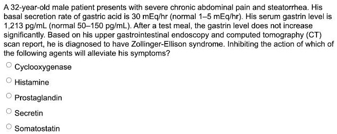 SOLVED: A 32-year-old male patient presents with severe chronic ...