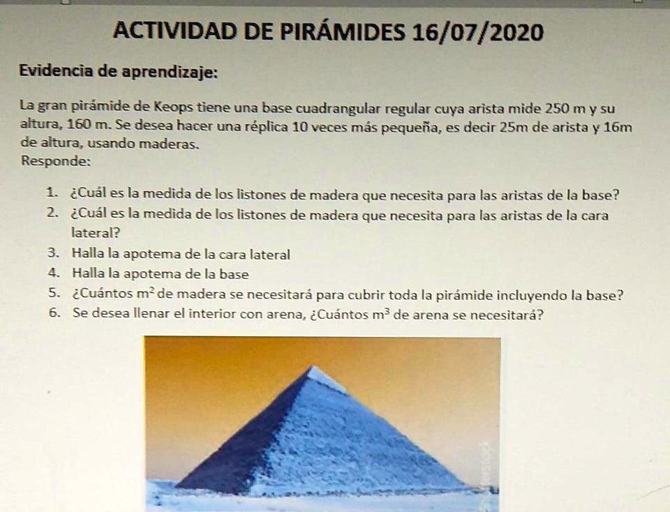 SOLVED: me podrian ayudar xfss ACTIVIDAD DE PIRÁMIDES 16/07/2020 ...