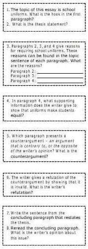 argumentative essay the school uniform question