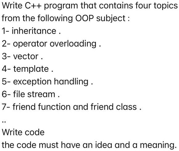 Solved C++ PROGRAMMING: INHERITANCE AND OPERATOR OVERLOADING