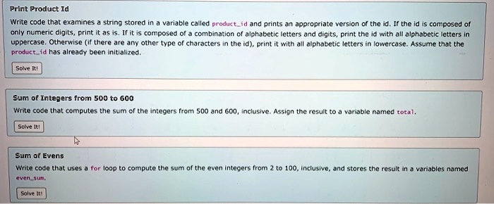 [GET ANSWER] Print Product Id Write code that examines a string stored ...