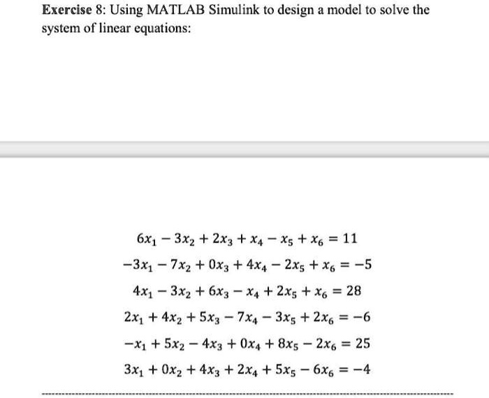 Solved Exercise 1 Using Matlab Simulink To Design A Model To Solve