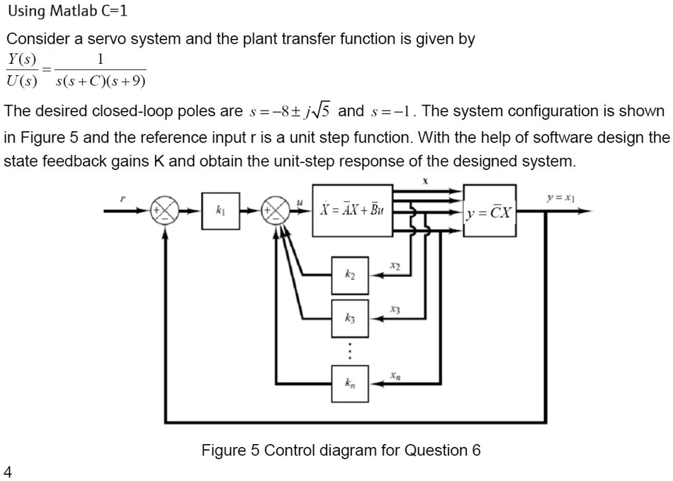 Using Matlab C=1 Consider a servo system and the plant transfer ...