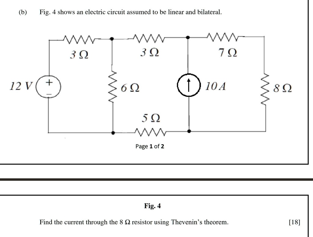 SOLVED: (b) Fig. 4 shows an electric circuit assumed to be linear and ...