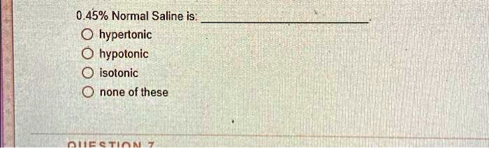 is 3 saline hypertonic or hypotonic