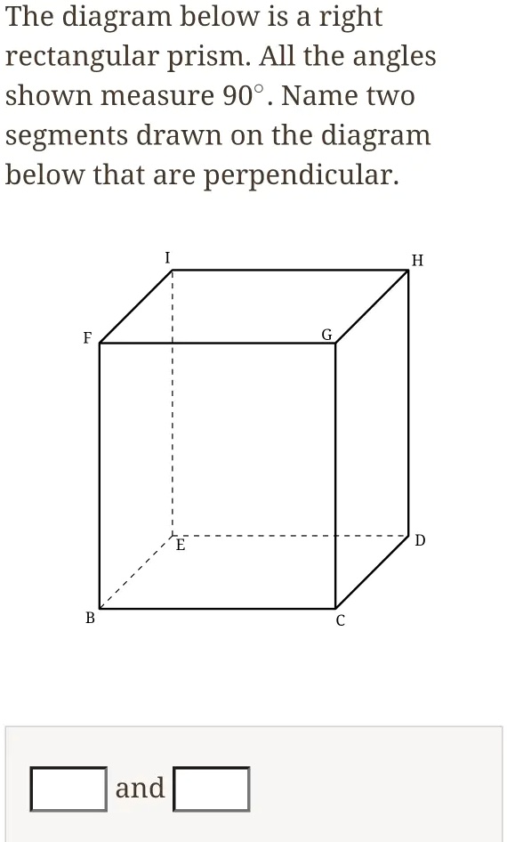 SOLVED: The diagram below is a right rectangular prism. All the angles ...