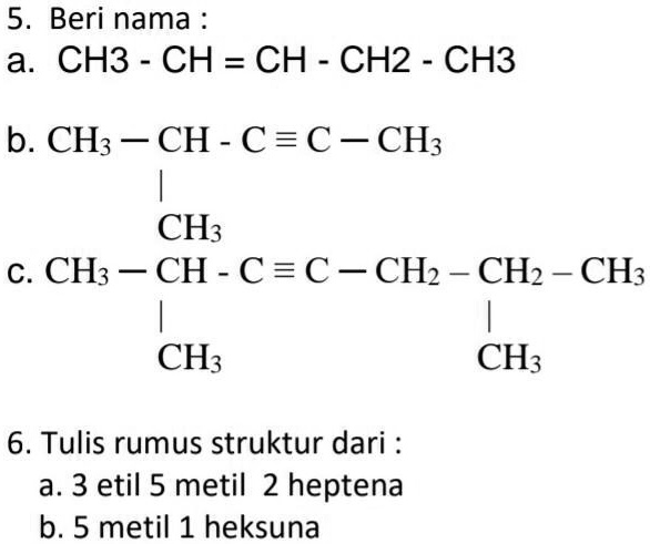 Solved Tolong Yang Bisa Please 5 Beri Nama A Ch3 Ch Ch Ch2 Ch3 B