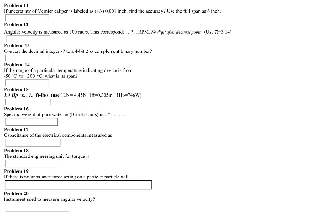 SOLVED Problem 11 If uncertainty of Vernier caliper is labeled as