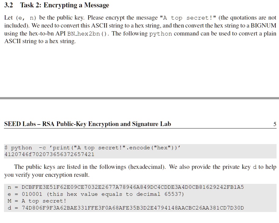 Using The Big Number Library Provided By Openssl Please Provide The C ...