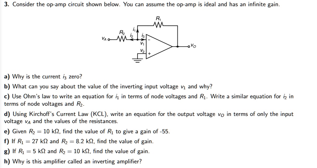 3. Consider the op-amp circuit shown below. You can assume the op-amp ...