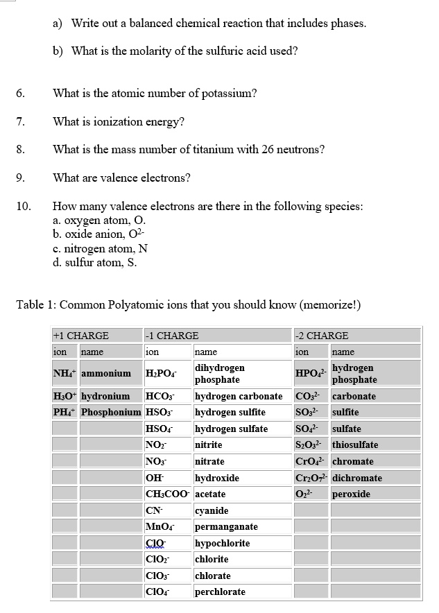 SOLVED: Write out a balanced chemical reaction that includes phases ...