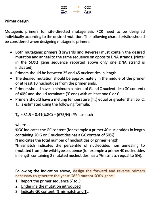cgt glx ccc arg primer design mutagenic primers for site directed ...