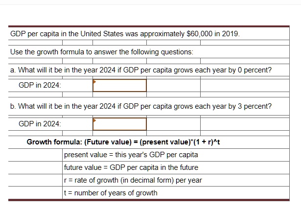 SOLVED GDP Per Capita In The United States Was Approximately 60 000 In   527da7d5cf7746e59edfeabf85ae6bb1 