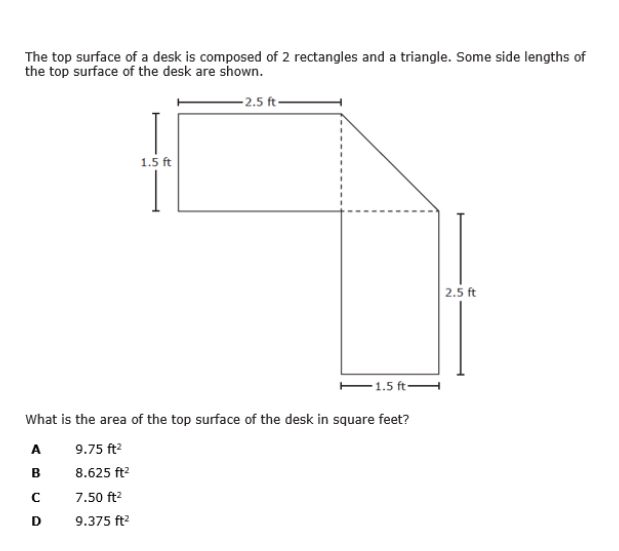 SOLVED The top surface of a desk is composed of 2 rectangles and a