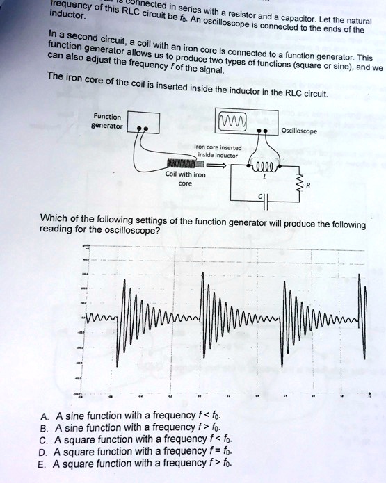 SOLVED An inductor is connected with a resistor and a capacitor. Let