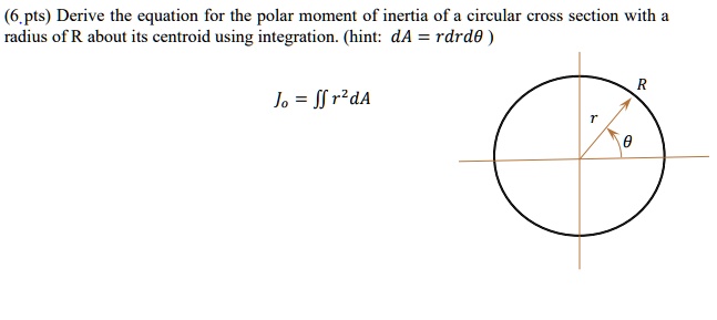 SOLVED: Derive the equation for the polar moment of inertia of a ...