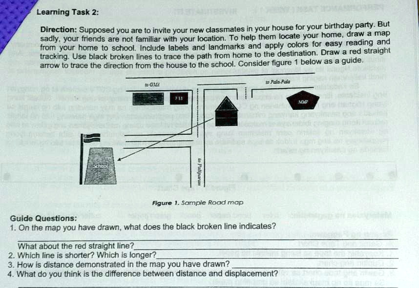SOLVED 1. On the map you have drawn, what does the black broken line
