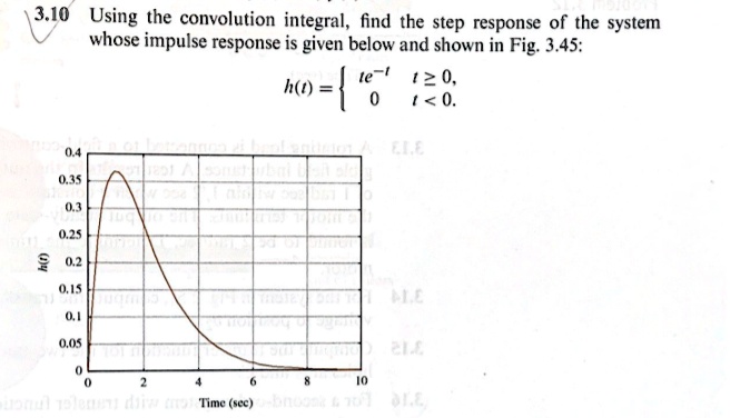 310 using the convolution integral find the step response of the system ...