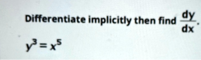 differentiate implicitly then find dy dx yax 27842
