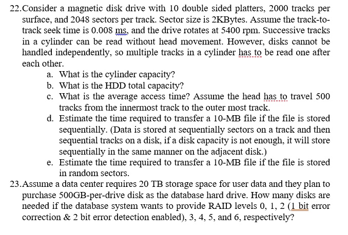 VIDEO Solution 22 Consider A Magnetic Disk Drive With 10 Double sided video-solution-22-consider-a-magnetic-disk-drive-with-10-double-sided