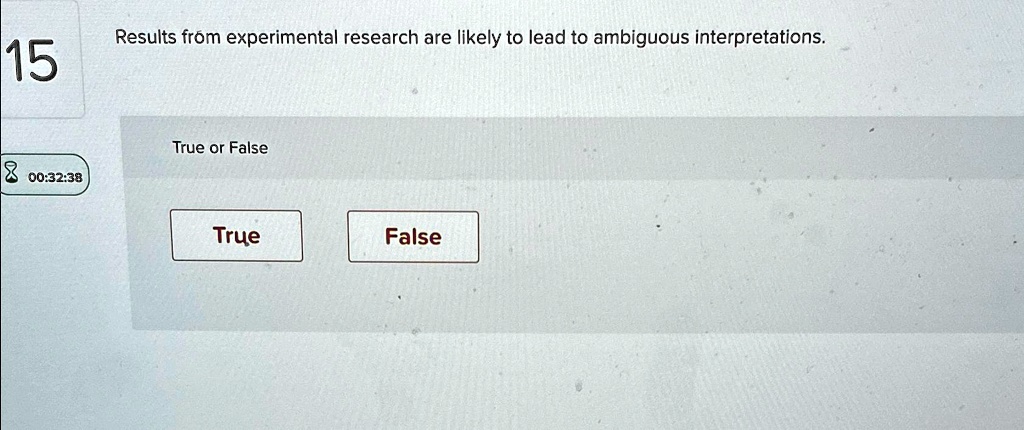 research topic must be ambiguous true or false