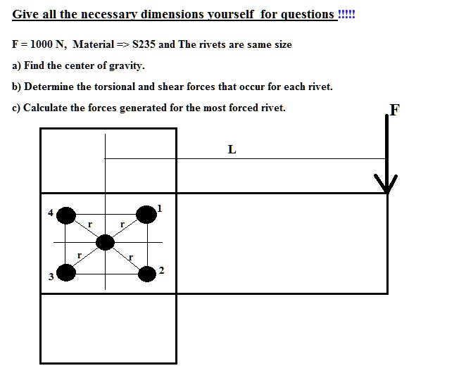 SOLVED Text Give all the necessary dimensions yourself for questions