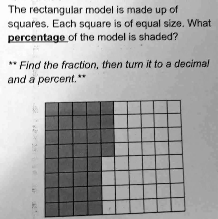 Rectangle Model For Math Problems SOLVED: The rectangular model is made up of squares. Each square is of ...