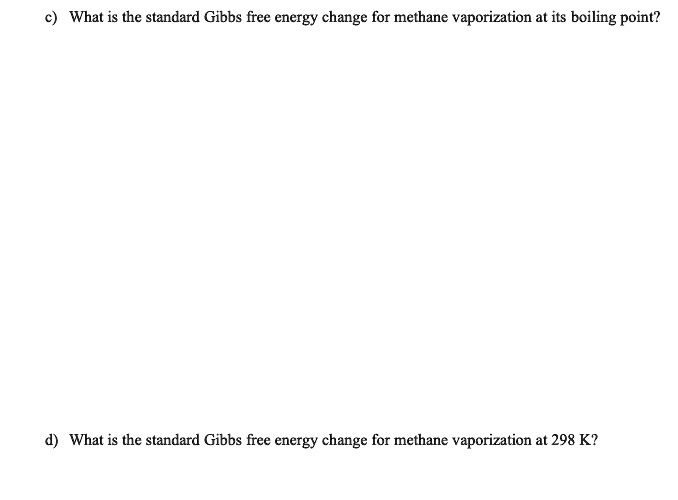 standard gibbs free energy of formation methane