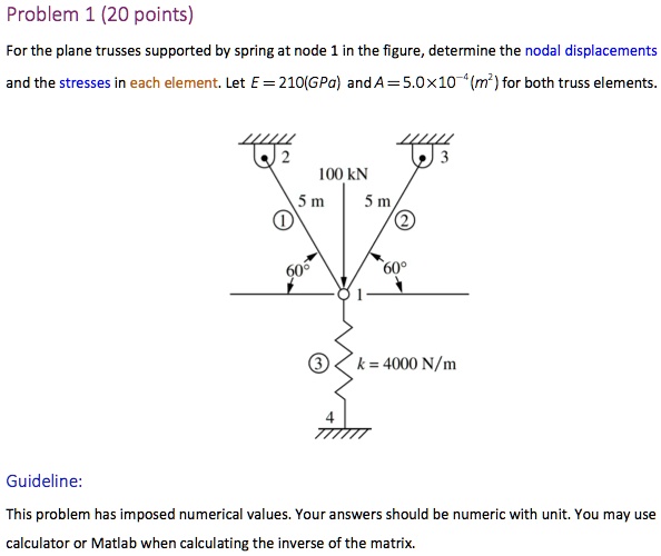 SOLVED: Problem 1 (20 points) For the plane trusses supported by a ...