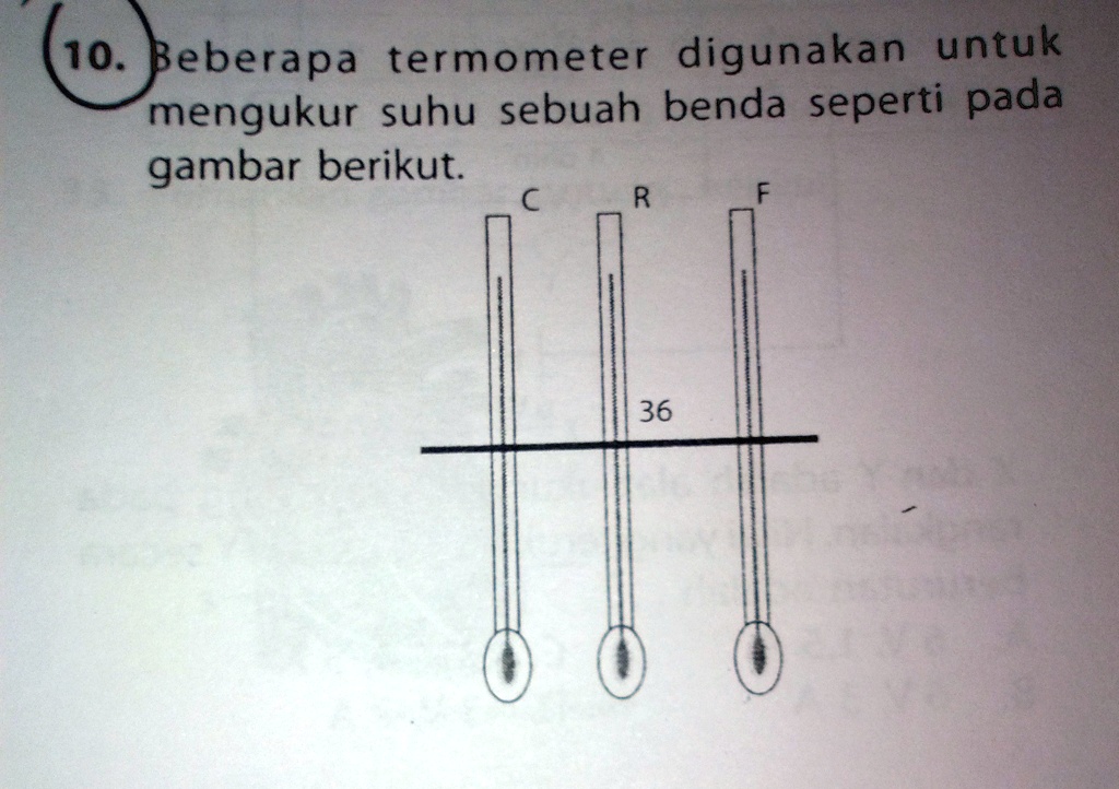 Solved Beberapa Termometer Digunakan Untuk Mengukur Suhu Sebuah Benda