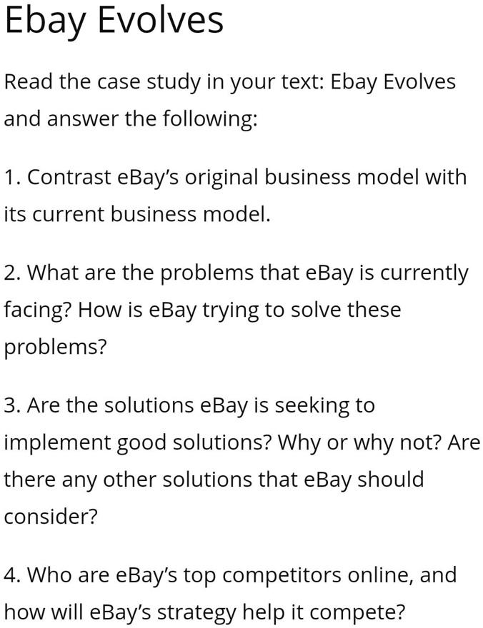 ebay evolves case study