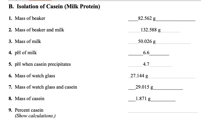 isolation of casein and lactose from milk