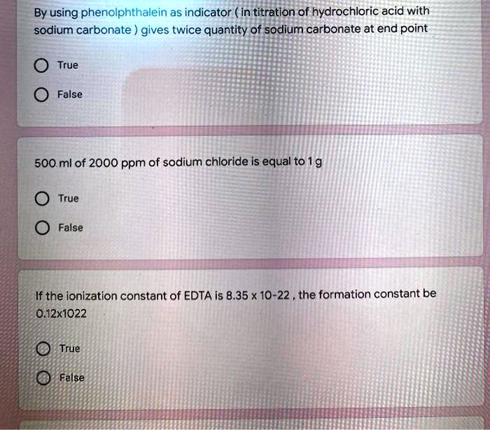 SOLVEDBy using phenolphthalein as indicator ( in titration of