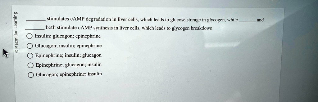 and both stimulate cAMP synthesis in liver cells, which leads to ...