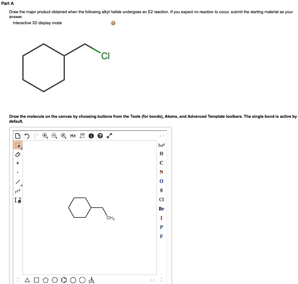 ' Part A Draw the major product obtained when the following alkyl ...