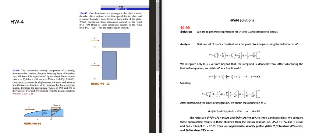 class fluid mechanics i understand all of the math here what i dont understand is literally the beginning of the solution where they somehow define uu as ydelta i genuinely am lost right her 24378
